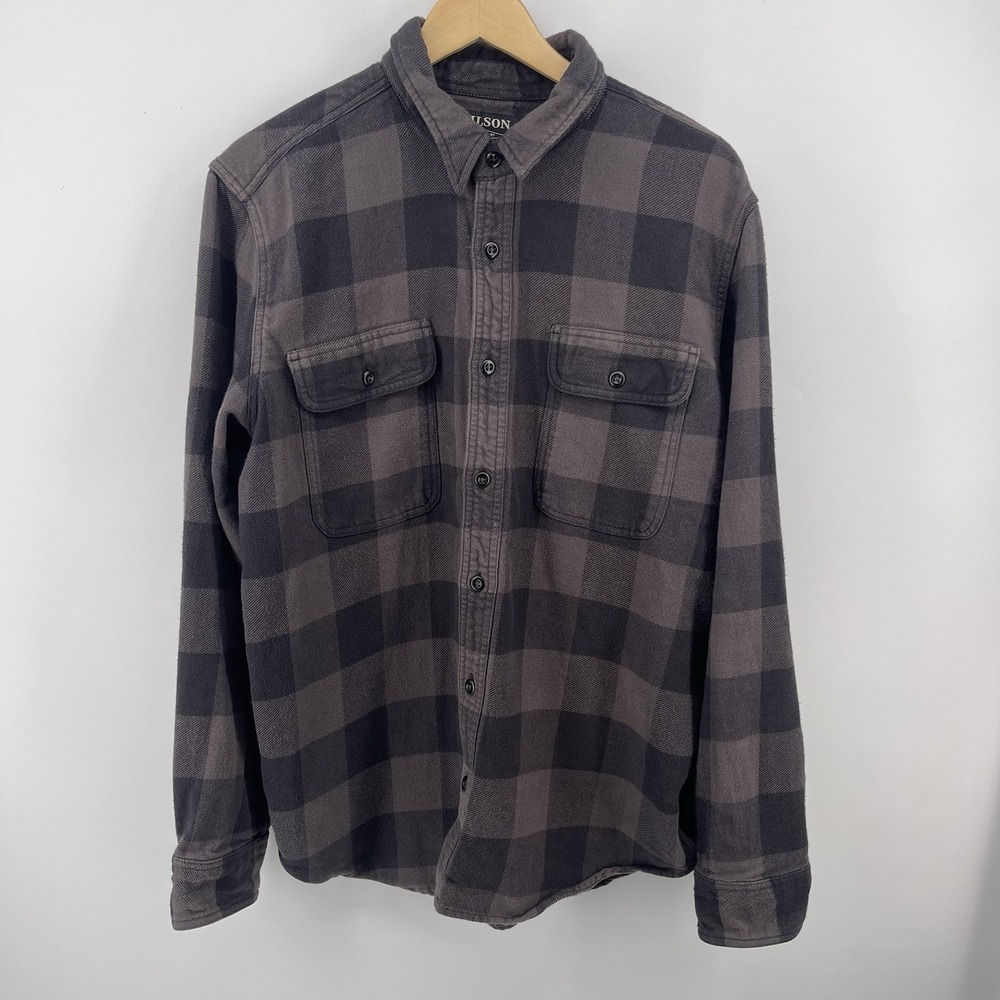 Filson Flannel Shirt Jacket Men's L Plaid 100% Cotton Overshirt